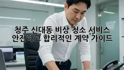 청주 신대동 비상 청소 서비스: 안전하고 합리적인 계약 가이드