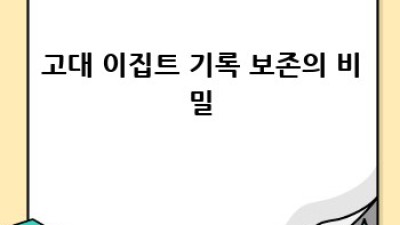 고대 이집트의 놀라운 기록들: 파피루스부터 돌비석까지