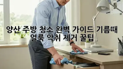 양산 주방 청소 완벽 가이드: 기름때, 얼룩, 악취 제거 꿀팁!